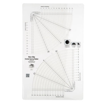 Creative Grids Circle Savvy Ruler - 11 3/4" x 18 1/2"