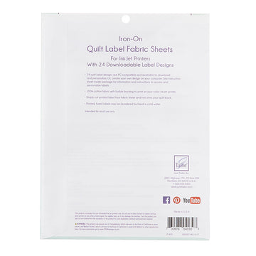 Quilt Label Fabric Sheets 2ct Alternative View #1