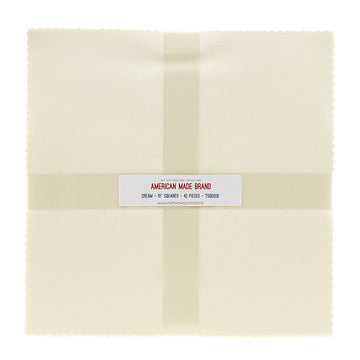 American Made Brand Cotton Solids Cream 10" Squares Primary Image