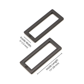 ByAnnie 1.5" Rectangle Ring Black Metal - Set of Two Primary Image