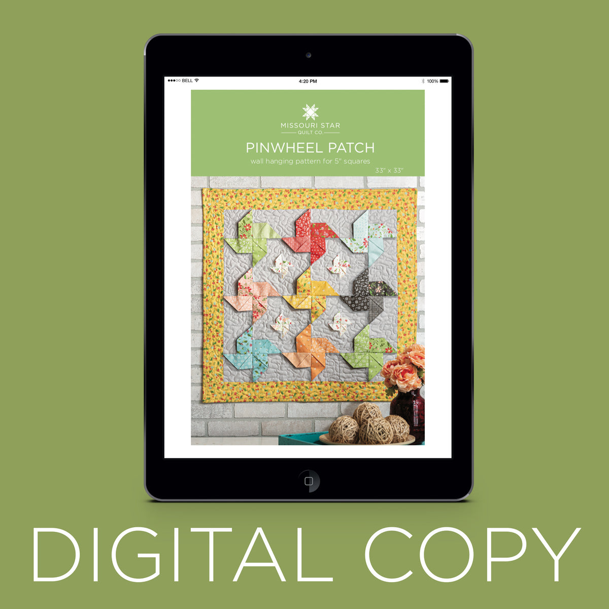 Digital Download - Pinwheel Patch Wall Hanging Pattern by Missouri Star Primary Image