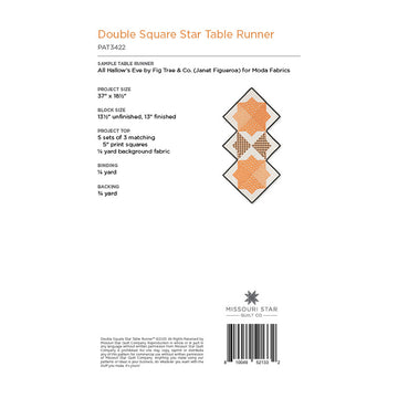 Double Square Star Table Runner Quilt Pattern by Missouri Star Alternative View #1