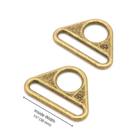 ByAnnie 1.5" Triangle Ring Antique Brass - Set of Two Primary Image