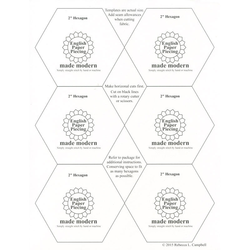 English Paper Piecing Made Modern - 2" Hexagons Primary Image