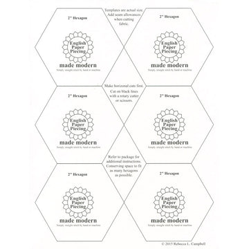 English Paper Piecing Made Modern - 2" Hexagons Primary Image
