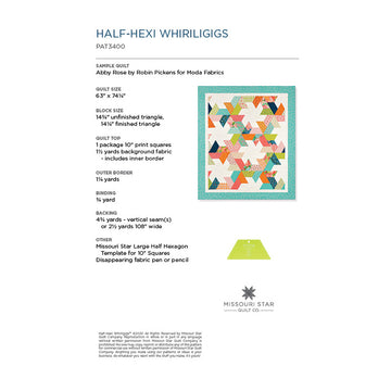 Half-Hexi Whirligigs Quilt Pattern by Missouri Star