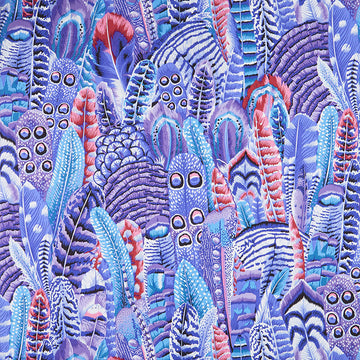 Kaffe Fassett Collective - February 2021 Cool Feathers Cool Yardage