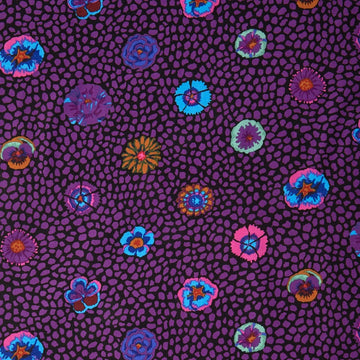 Kaffe Fassett Collective - Peacock Passion Guinea Flower Purple Yardage