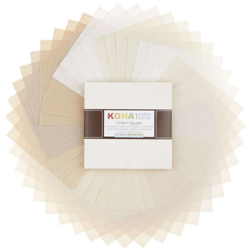 Kona Cotton - Not Quite White Charm Pack