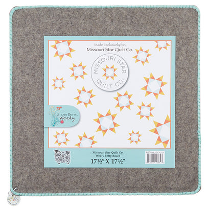 Missouri Star Wooly Betty Board - 17.5" x 17.5" Aqua Border