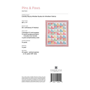 Pins & Paws Quilt Pattern by Missouri Star