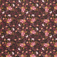Sonnet Dusk - Roses Charcoal Yardage