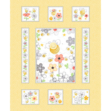 Sweet Bees - Quilt Yellow Panel