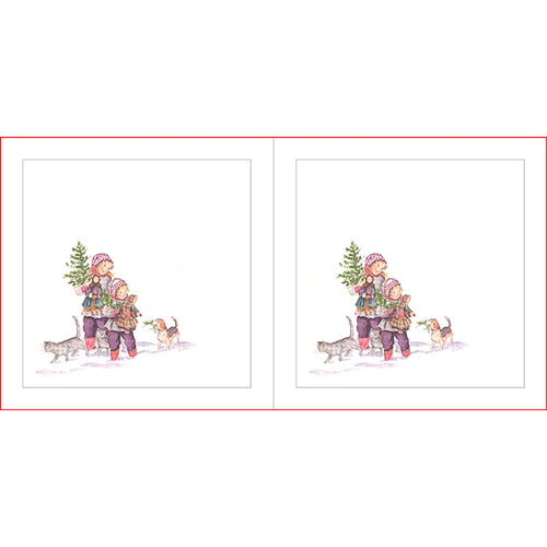 Tasha Tudor Bring the Tree Quilt Labels