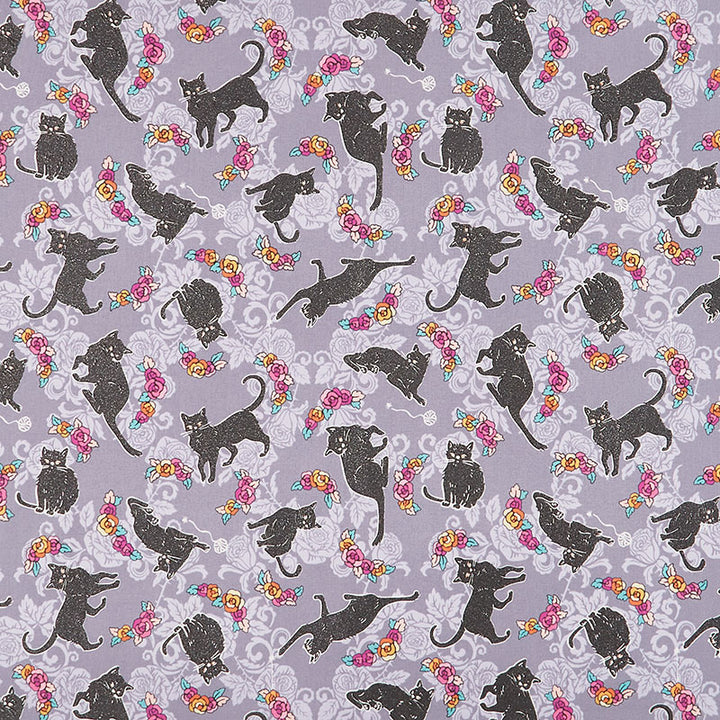 Totally Twilight - Cats Shadow Metallic Yardage