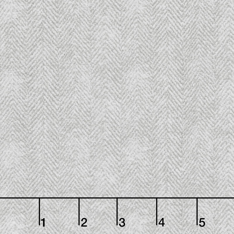 Woolies Flannel - Herringbone Light Grey Yardage