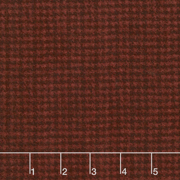 Woolies Flannel - Houndstooth Dark Red Yardage