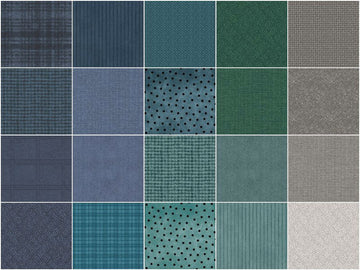 Woolies Flannel Stormy Seas 2.5" Strips